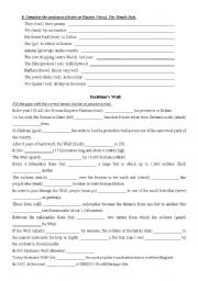 English Worksheet: passive voice