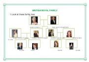 English Worksheet: British Royal Family Tree