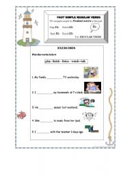 English Worksheet: regular verbs