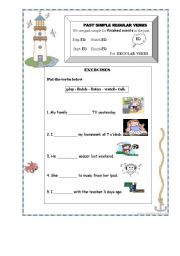 English worksheet: regular verbs