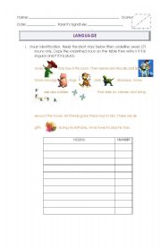 English worksheet: Nouns