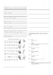 English worksheet: Animals