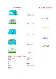 English worksheet: THE WEATHER