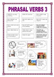 English Worksheet: PHRASAL VERBS 3