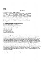 English worksheet: term test 2