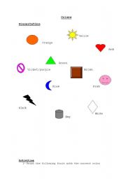English Worksheet: Colours