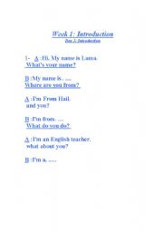 English worksheet: how to introduce yourself