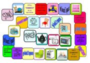 English Worksheet: HOUSE CONTENTS BOARDGAME