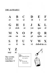 English Worksheet: the alphabet