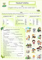 English Worksheet: Present simple