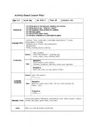 English worksheet: weather