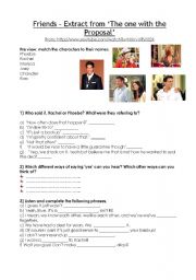 English Worksheet: Video Lesson - Friends