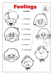 English Worksheet: Feelings