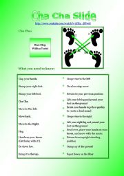 English Worksheet: Cha Cha Slide Listening Game