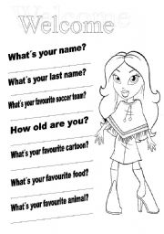 English Worksheet: introductions