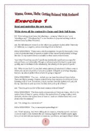 Reading, listening and writing comprehension 5 pages of exercises