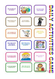 Daily Activities Speaking Game