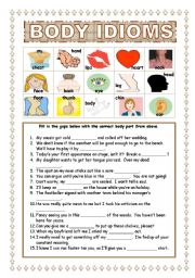 English Worksheet: Body Idioms