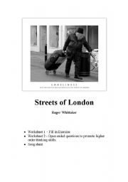 English Worksheet: Streets of London  : Song by  Roger Whittaker
