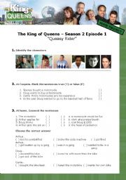 English Worksheet: MOVIE PROJECT - The King of Queens 