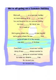 English Worksheet: Song: Summer Holiday by Cliff Richard