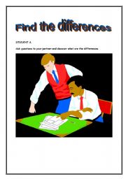 English Worksheet: Find the diffeences