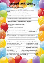 English Worksheet: Revision