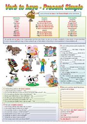 Verb To Have - Present Simple (fully editable)