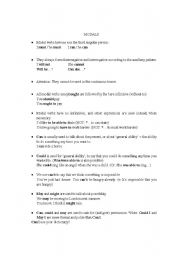 English worksheet: Modal Verbs - Resume