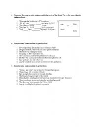 English Worksheet: Passive voice