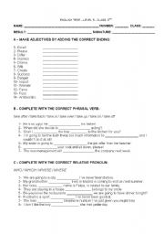 English Worksheet: Conjunction