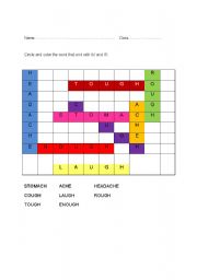English worksheet: word maze f sound and k sound