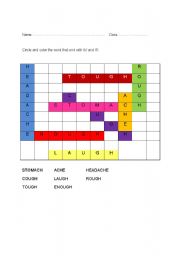 English Worksheet: word maze f sound and k sound