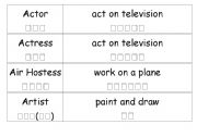 English worksheet: Job Words