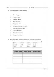 English worksheet: nouns simple exercises