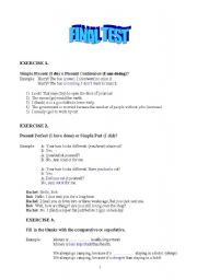 English worksheet: FINAL TEST