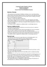 English worksheet: lesson plan