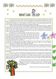 English Worksheet: reading about the environment