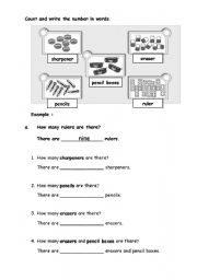English worksheet: Numbers