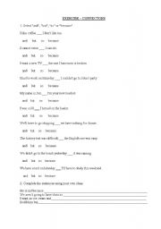 English Worksheet: Connectors (But - So - And - Because)