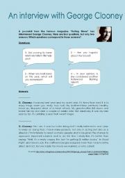 English Worksheet: Reading - An interview with GC