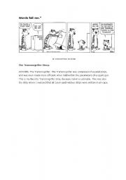 English Worksheet: CALVIN COMIC STRIP - READING ACTIVITY 