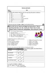 English Worksheet: Review exercises