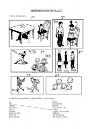 English worksheet: Prepositions of place