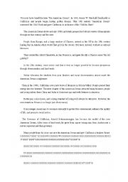 English Worksheet: American dream