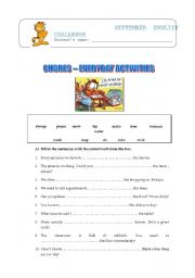 English Worksheet: Everyday  Activities