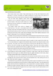 English Worksheet: Test - Child Labour