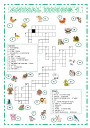 English Worksheet: Animal Idioms 1 criss-cross