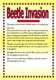 English Worksheet: Beetle Invasion  Funny Card Game