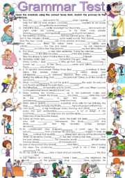 English Worksheet: TEST YOUR GRAMMAR. ALL THE PAST, PRESENT AND FUTURE TENSES.